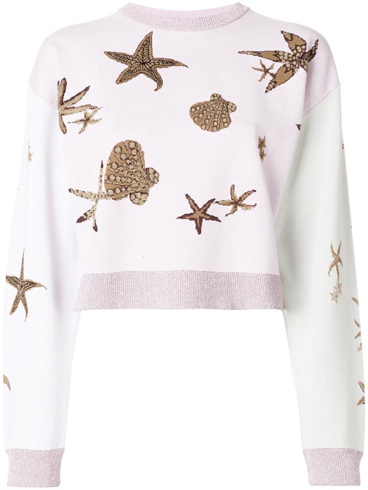 Versace Sea Design Jumper - Pink & Purple