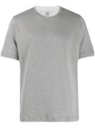 Eleventy Two-tone Collar T-shirt - Grey