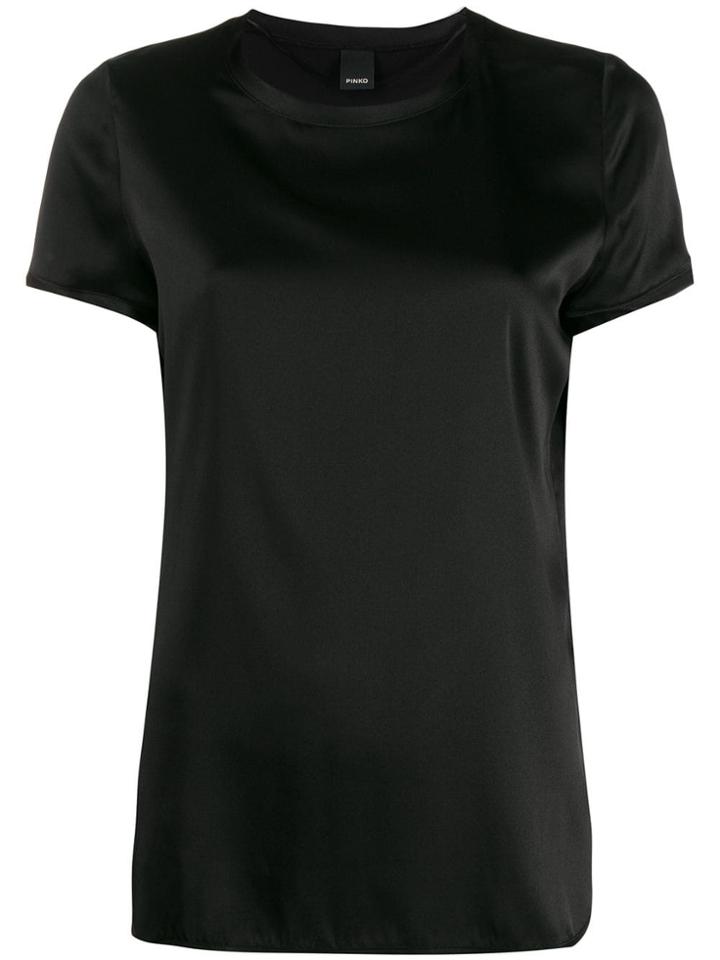 Pinko Satin Stretch T-shirt - Black
