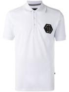 Philipp Plein Logo Polo Shirt, Men's, Size: Large, White, Cotton