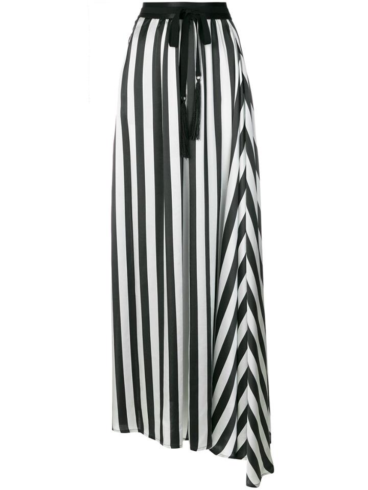 Ann Demeulemeester High Waisted Striped Skirt - Black