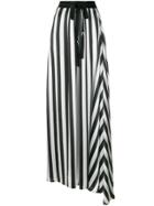 Ann Demeulemeester High Waisted Striped Skirt - Black