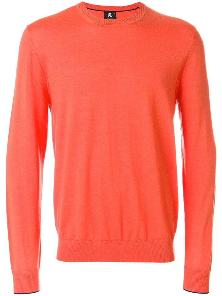 Ps By Paul Smith - Crew-neck Jumper - Men - Merino - S, Yellow/orange, Merino