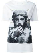 Neil Barrett Statue Print T-shirt, Women's, Size: Xl, White, Cotton