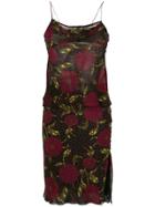 John Galliano Vintage Floral Bias Skirt & Top - Multicolour