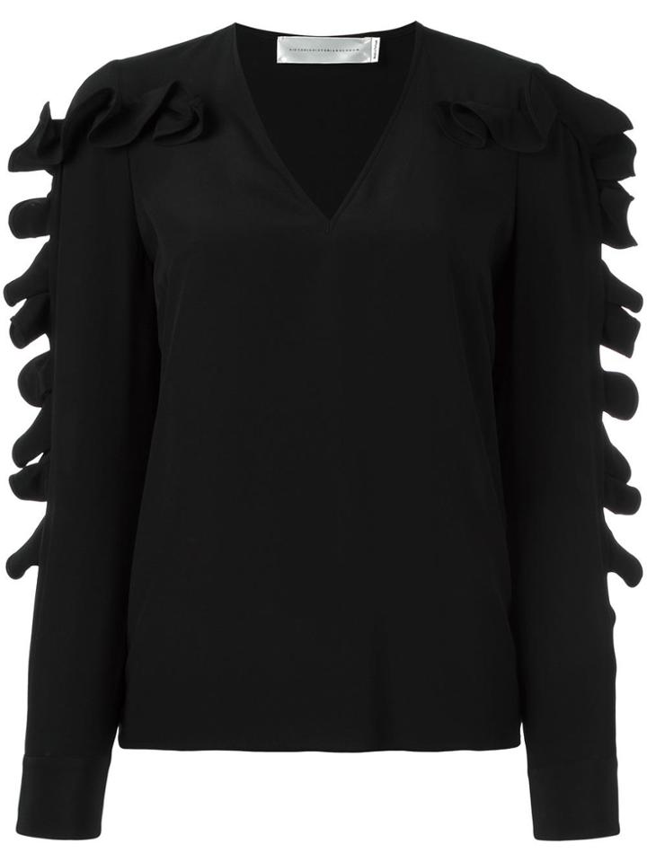 Victoria Victoria Beckham Frill Trim Blouse - Black