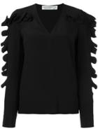 Victoria Victoria Beckham Frill Trim Blouse - Black