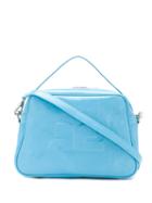 Courrèges Leather Logo Tote - Blue