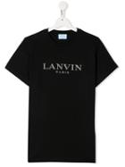 Lanvin Enfant Teen Printed Logo T-shirt - Black