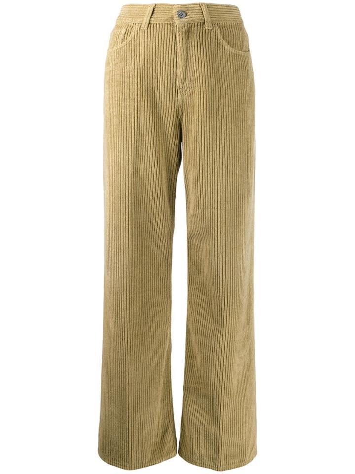 Haikure Corduroy Flared Trousers - Neutrals