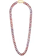 Isabel Marant Chunky Chain Link Necklace, Women's, Pink/purple