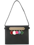 Edie Parker Candy Leather Coins Clutch Black Multi