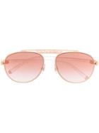 Dolce & Gabbana Eyewear Aviator-style Sunglasses - Gold