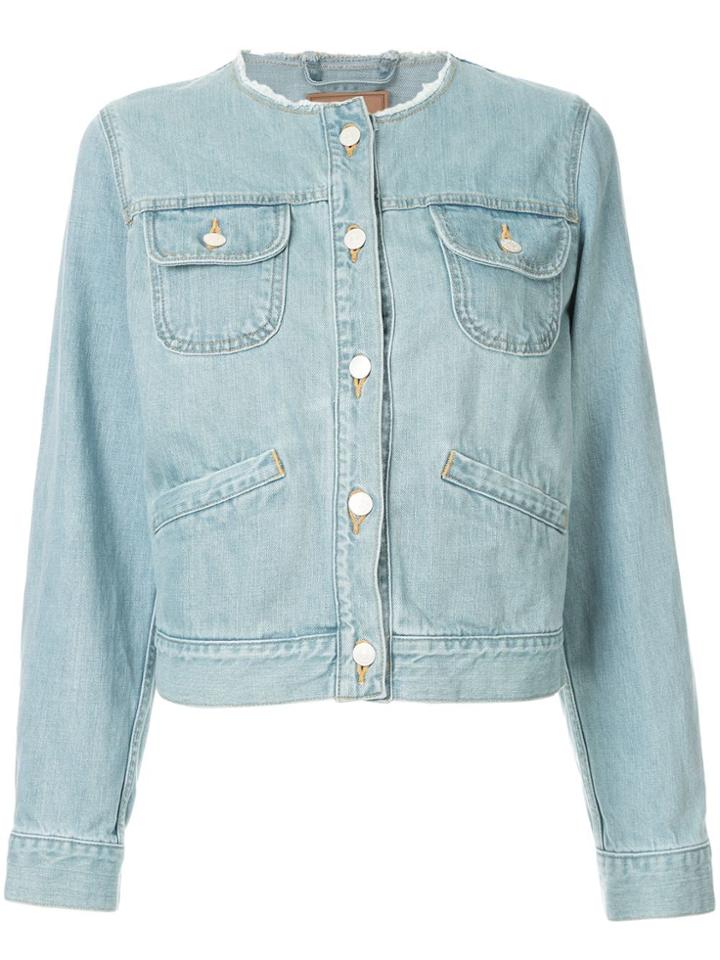 Tu Es Mon Trésor No Collar Jacket - Blue
