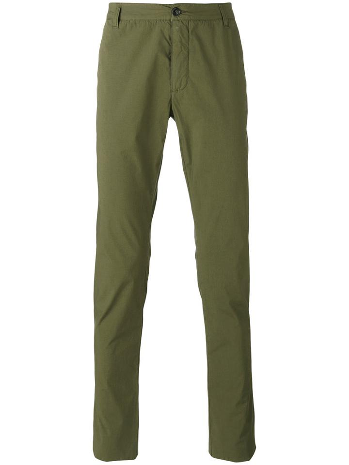 Ermanno Scervino - Slim-fit Chinos - Men - Cotton/spandex/elastane - 46, Green, Cotton/spandex/elastane