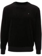 Supreme Ribbed Velour Crewneck Sweatshirt - Black