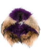 Mr & Mrs Italy Furry Scarf, Brown, Racoon Fur