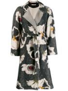 Ermanno Gallamini Floral Pattern Coat - Grey