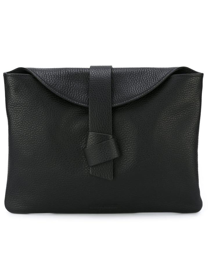 Jil Sander Navy Knot Detail Clutch