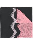 Valentino Lace Detail Scarf - Black