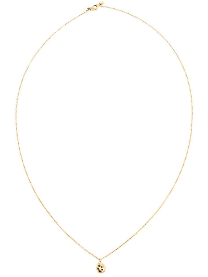 Natasha Collis 18kt Yellow Gold And Black Diamond Nugget Necklace, Women's, Metallic