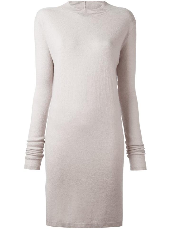 Rick Owens - Cashmere Long Length Knitted Top - Women - Cashmere - L, Grey, Cashmere