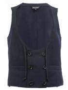 Comme Des Garçons Homme Plus Double-breasted Waistcoat, Men's, Size: Small, Black, Wool