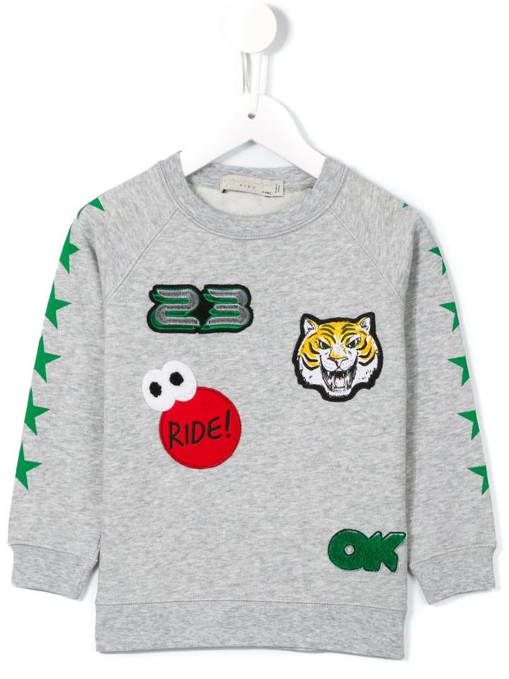 Stella Mccartney Kids 'billy' Badges Sweatshirt, Boy's, Size: 6 Yrs, Grey