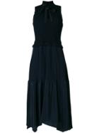 Dorothee Schumacher Bow Tie Flared Dress - Blue