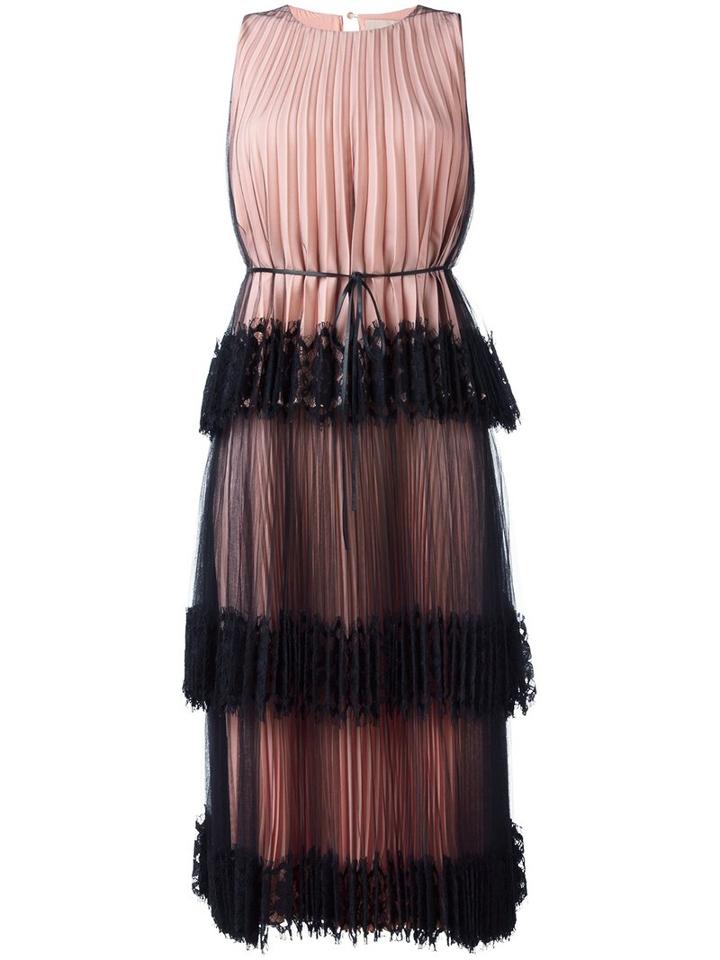 Christopher Kane Layered Mini Dress, Women's, Size: 42, Pink/purple, Silk/nylon/polyester/polyimide