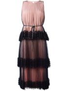 Christopher Kane Layered Mini Dress, Women's, Size: 42, Pink/purple, Silk/nylon/polyester/polyimide