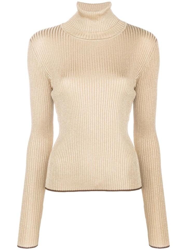 Marco De Vincenzo Turtle Neck Knitted Jumper - Metallic