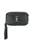 Saint Laurent Mini Lou Embossed Camera Bag - Black