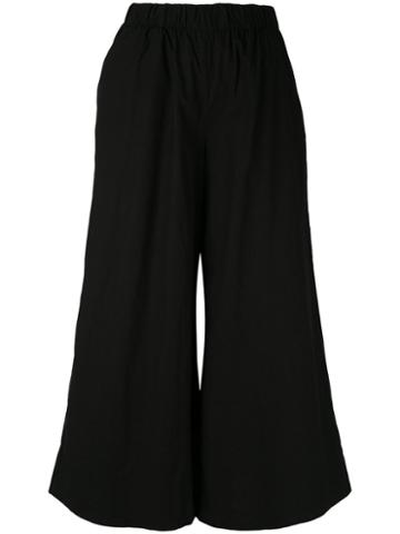Labo Art - Wide-leg Trousers - Women - Cotton - 2, Black, Cotton