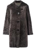 Sylvie Schimmel 'castille Raw' Coat, Women's, Size: 40, Brown, Lamb Fur/viscose/nylon/spandex/elastane