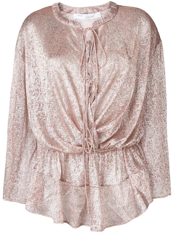 Iro Draped Blouse - Pink