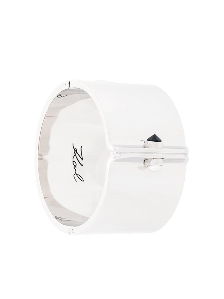 Karl Lagerfeld Cufflink Hinge Cuff - Metallic
