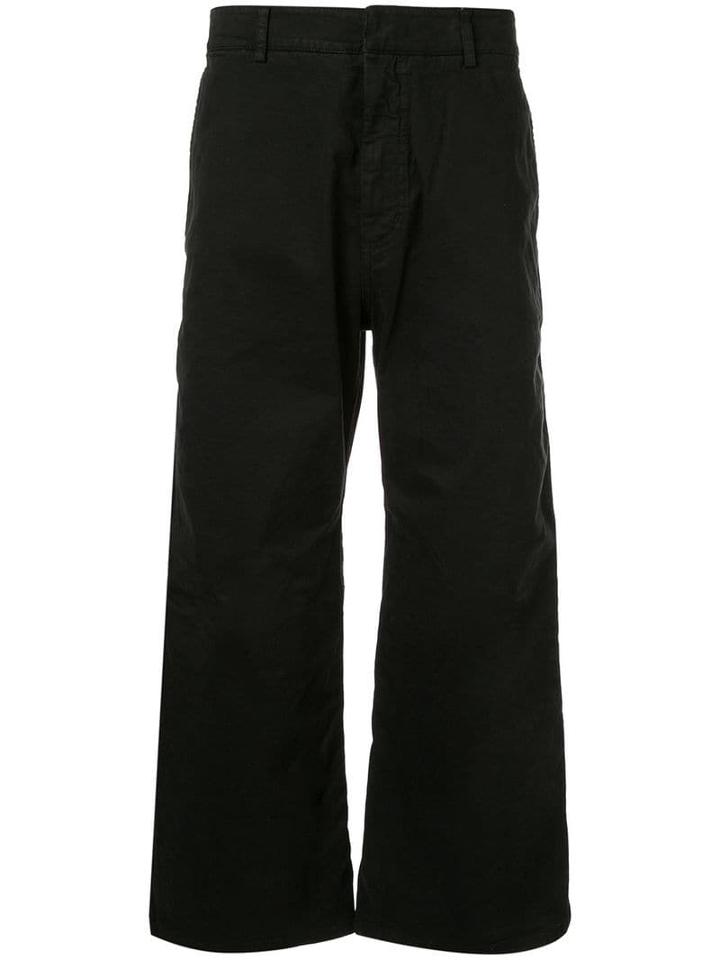 Nº21 Wide Leg Cropped Trousers - Black