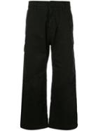 Nº21 Wide Leg Cropped Trousers - Black