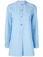 Marni Nehru-neck Shirt - Blue