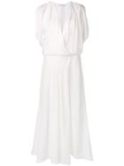 Kalita Deep V-neck Dress - White