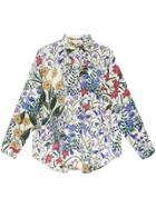 Gucci New Flora Print Oversize Shirt - White
