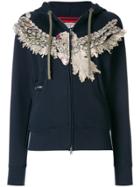 History Repeats Eagle Hooded Jacket - Blue