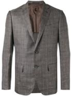 Caruso - Plaid Blazer - Men - Silk/linen/flax/cupro/wool - 52, Brown, Silk/linen/flax/cupro/wool