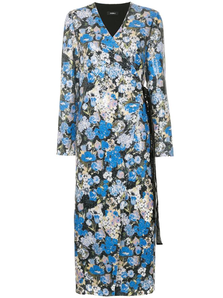 Goen.j Sequin Maxi Wrap Dress - Multicolour