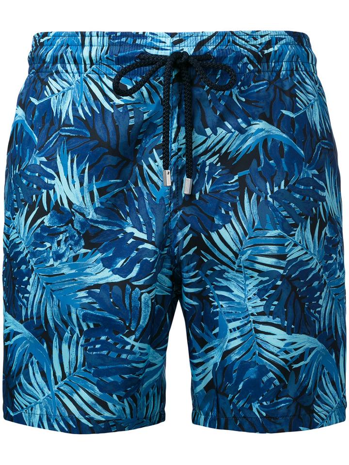 Vilebrequin - Palm Tree Swim Shorts - Men - Cotton/polyester - M, Blue, Cotton/polyester