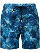 Vilebrequin - Palm Tree Swim Shorts - Men - Cotton/polyester - M, Blue, Cotton/polyester