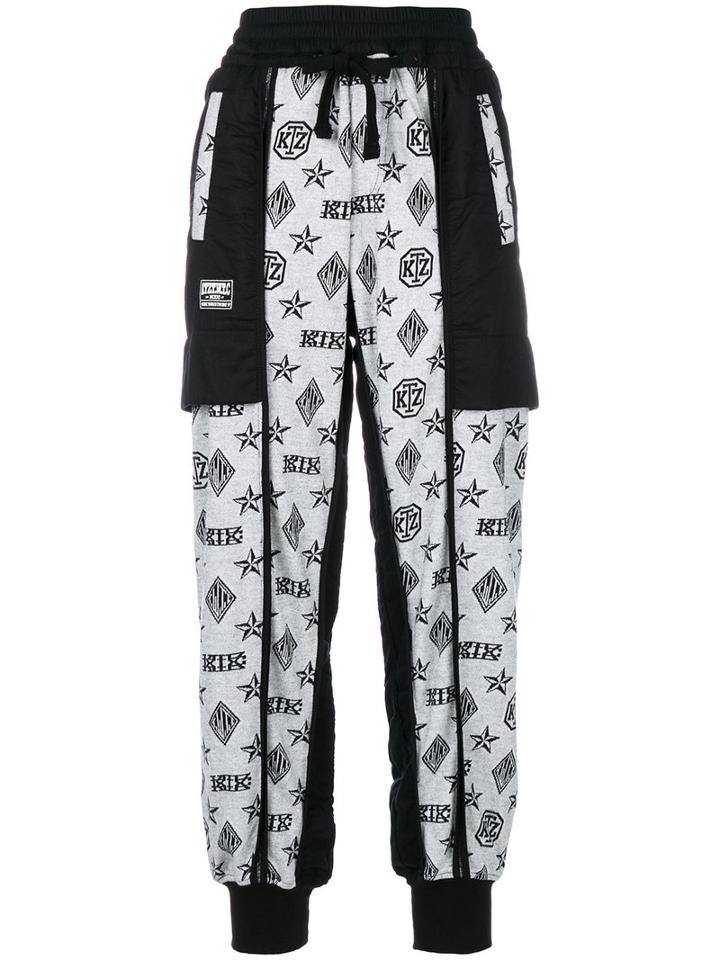 Ktz - Logo Embroidered Trousers - Women - Cotton - Xs, Black, Cotton