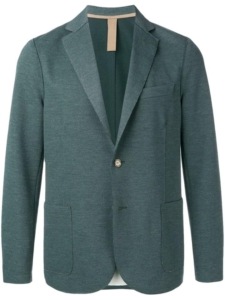 Eleventy Single Breasted Blazer - Green
