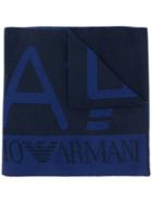 Ea7 Emporio Armani Logo Stamp Scarf - Blue